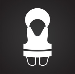 Life vest icons set on background for graphic and web design. Simple illustration. Internet concept symbol for website button or mobile app.