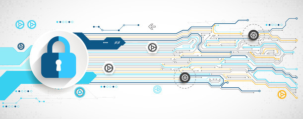 Protection concept. Protect mechanism, system privacy. © Alex