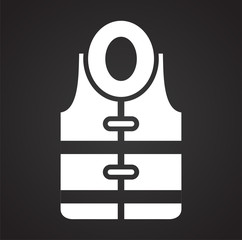Life vest icons set on background for graphic and web design. Simple illustration. Internet concept symbol for website button or mobile app.