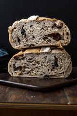 Artisan Bakery Half Cut Bread with Walnut and Dried Grape