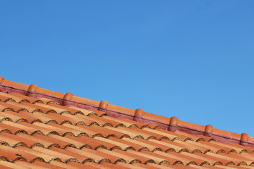 Close up sky and roof at home in thailand
