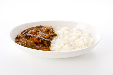 トマトとナスのカレー