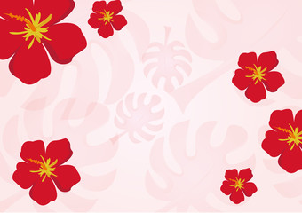 Set of cute summer icons: food, drinks, palm leaves, fruits and flamingo. Bright summertime poster. Collection of scrapbooking elements for beach party.