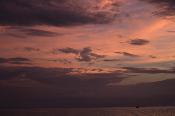 海の夕景