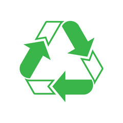 Recycling icon on background for graphic and web design. Simple vector sign. Internet concept symbol for website button or mobile app.