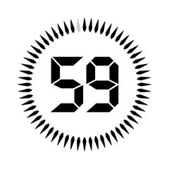 The minutes or seconds timer