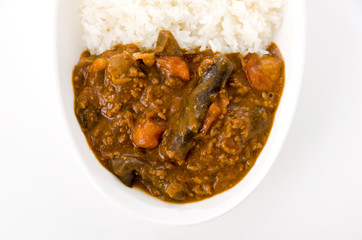 トマトとナスのカレー