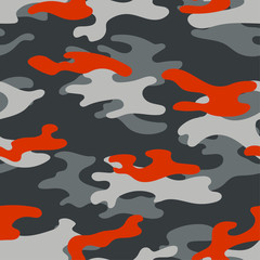 Military camouflage seamless pattern. Khaki texture. Trendy background. Abstract color vector illustration. For design wallpaper, wrapping paper, fabric.