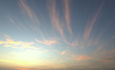 Gentle Sky Background at Sunset time, natural colors, may use