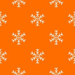 Snowflake pattern vector orange for any web design best