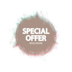 Special Offer, sale banner design template, discount tag, app icon, vector illustration
