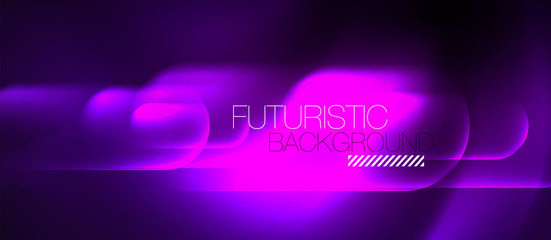 Neon glowing techno lines, hi-tech futuristic abstract background template