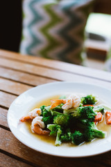 broccoli with shrimp