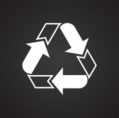 Recycling icon on background for graphic and web design. Simple vector sign. Internet concept symbol for website button or mobile app.