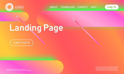 Website landing page. Material design.