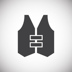 Life vest icons set on background for graphic and web design. Simple illustration. Internet concept symbol for website button or mobile app.