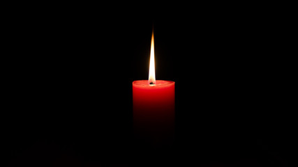 Candle light, black background