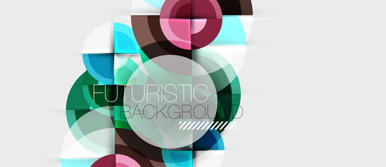 Fototapeta premium Geometric design abstract background - circles