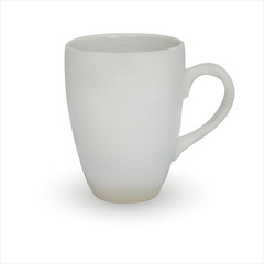 white cup, vector cup, realistic white cup, cup on a white background