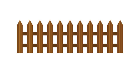 Realistic Vector wooden fence