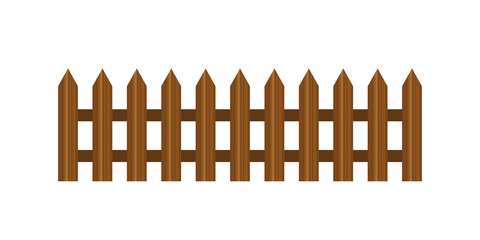 Realistic Vector wooden fence