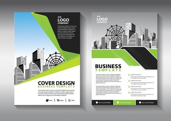 Business abstract vector template. Brochure design, cover modern layout, annual report, poster, flyer in A4 with colorful triangles, geometric shapes for tech, science, market with light background