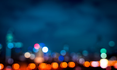 light night city bokeh abstract background