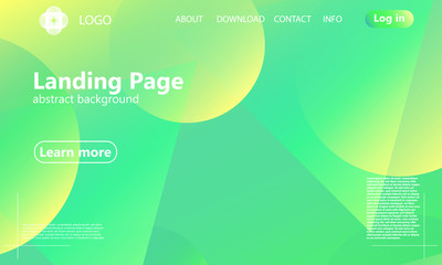 Website landing page. Geometric background.