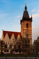 Fototapeta na wymiar Новоместская ратуша в Праге