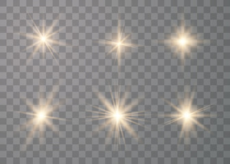 Set of glow light effect