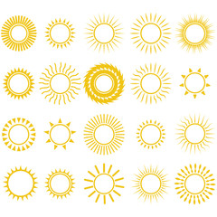 Sun icon set.