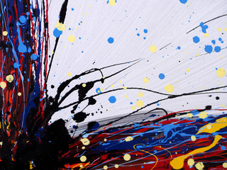  Oil paint colorful splash drop sweet colors abstract background and texture. 