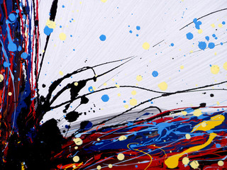  Oil paint colorful splash drop sweet colors abstract background and texture. 
