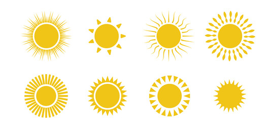 Sun icon set.