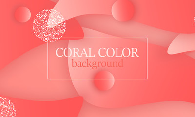 Coral color abstract background. Vector.