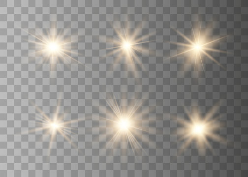 Set of glow light effect