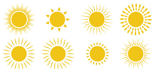 Sun icon set.