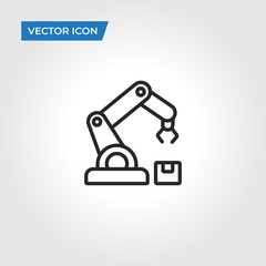 Robotic arm vector icon