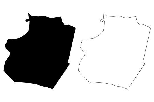 Raqqa Governorate (Governorates of Syria, Syrian Arab Republic) map vector illustration, scribble sketch Raqqa map....