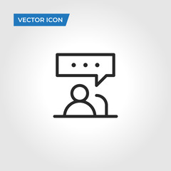 Speech vector icon