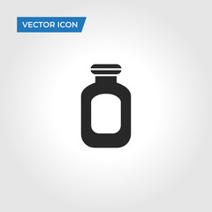 Medicine bottle vector icon