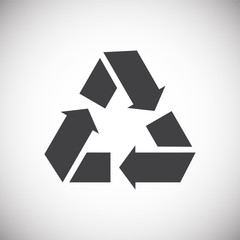 Recycling icon on background for graphic and web design. Simple vector sign. Internet concept symbol for website button or mobile app.