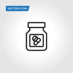 Pills bottle vector icon