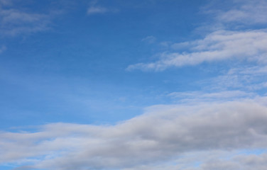 Horizontal background with clouds and sky