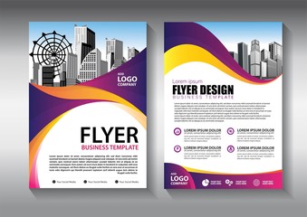 Business abstract vector template. Brochure design, cover modern layout, annual report, poster, flyer in A4 with colorful triangles, geometric shapes for tech, science, market with light background