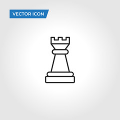 Chess rook vector icon