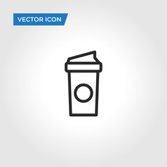 Coffee paper cup vector icon