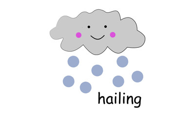 Cute clouds illustration for kids , use as poster, card, sticker or T shirt design