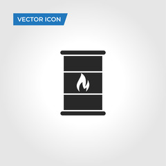 Oil barrel vector icon