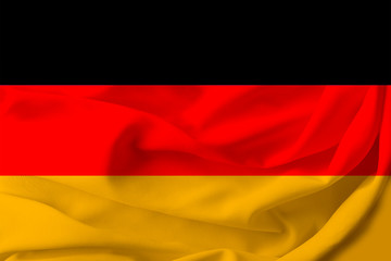 Obraz premium beautiful germany flag on pleated fabric
